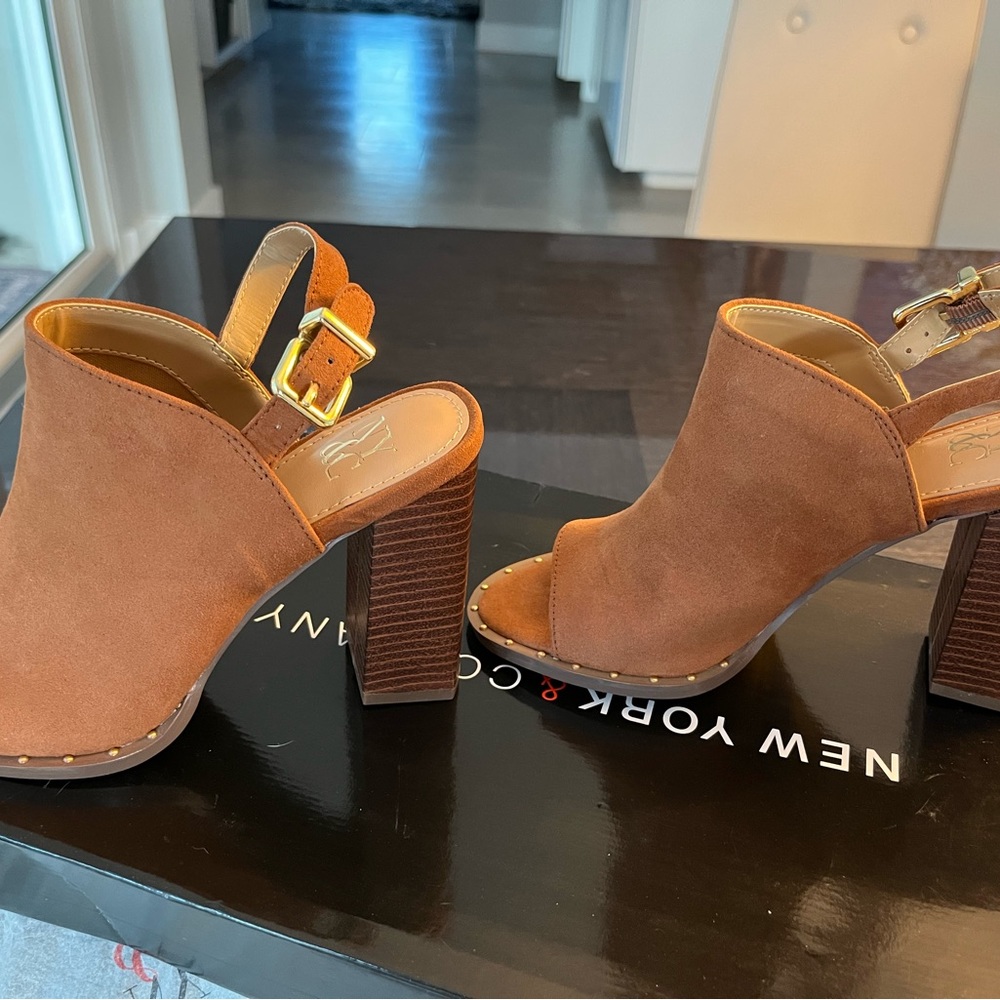 NY&C Sling Back Peep Toe Boot Brand New in Box Never Worn - Picture 4 of 10